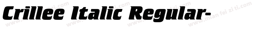 Crillee Italic Regular字体转换
